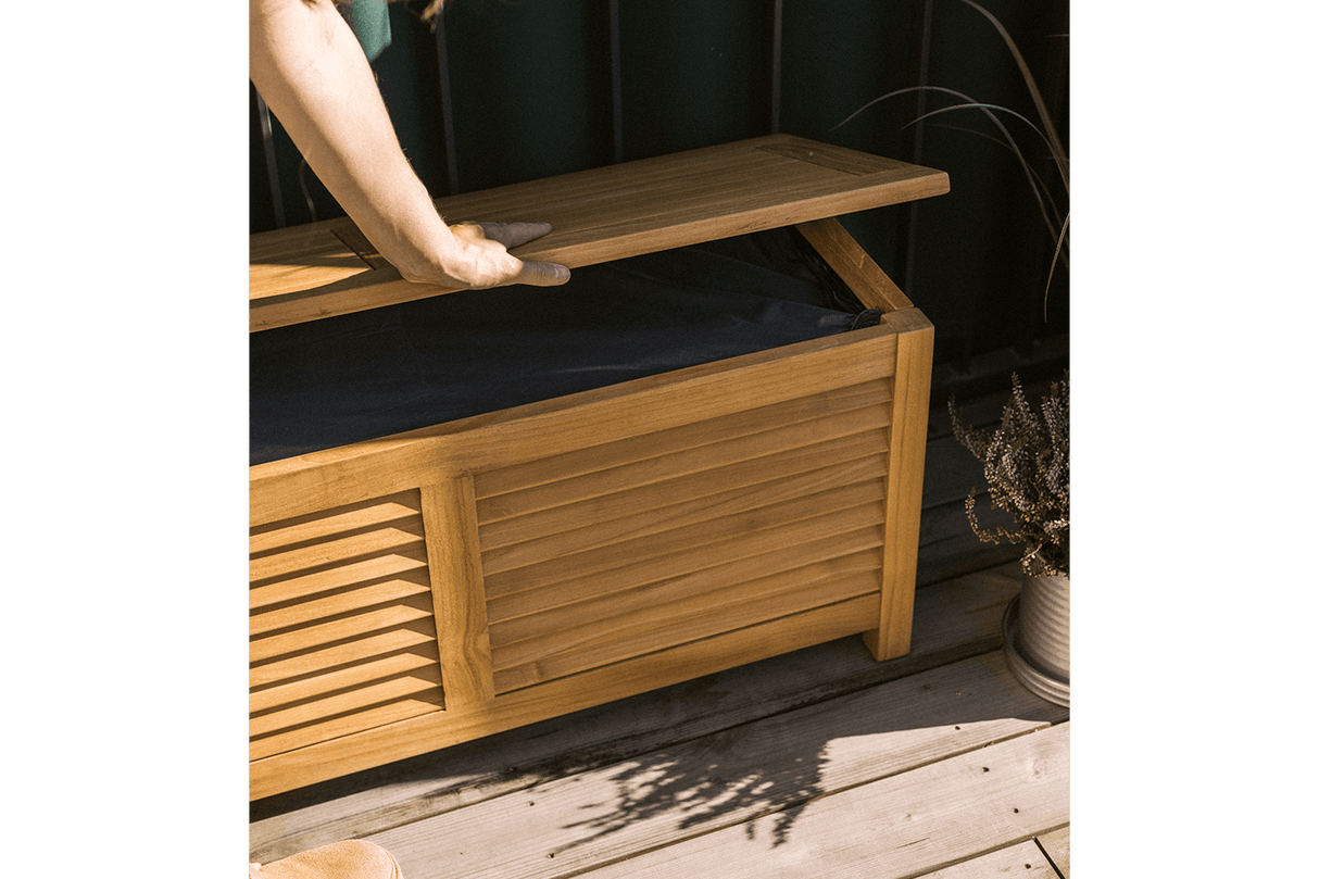Agnes teak storage bench 100 cm