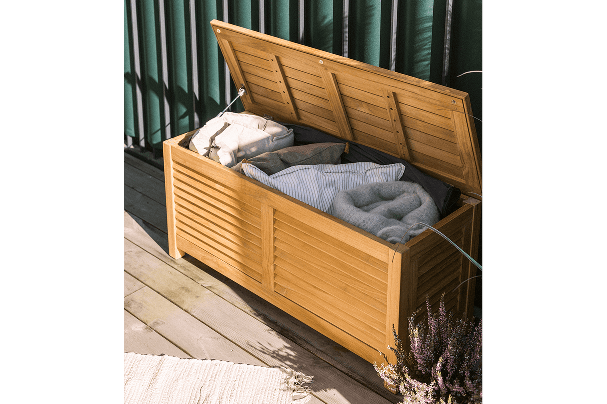 Agnes teak storage bench 100 cm