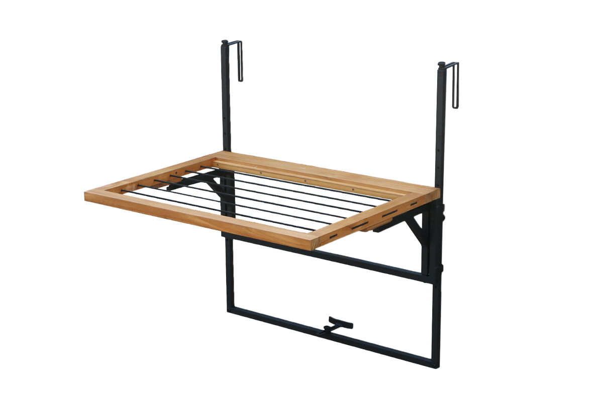 Alma teak hanging table with drying rack 100 x 60 cm