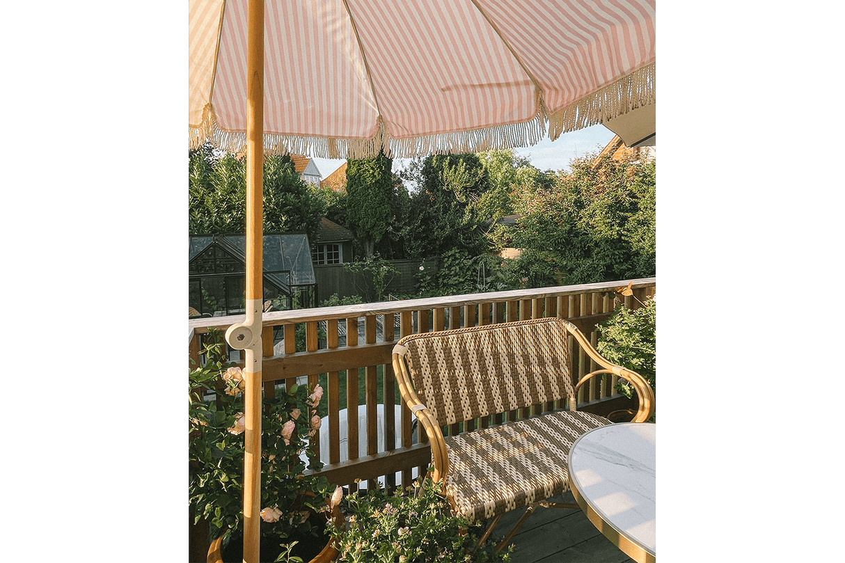 Claire café bench in French weave 108 cm