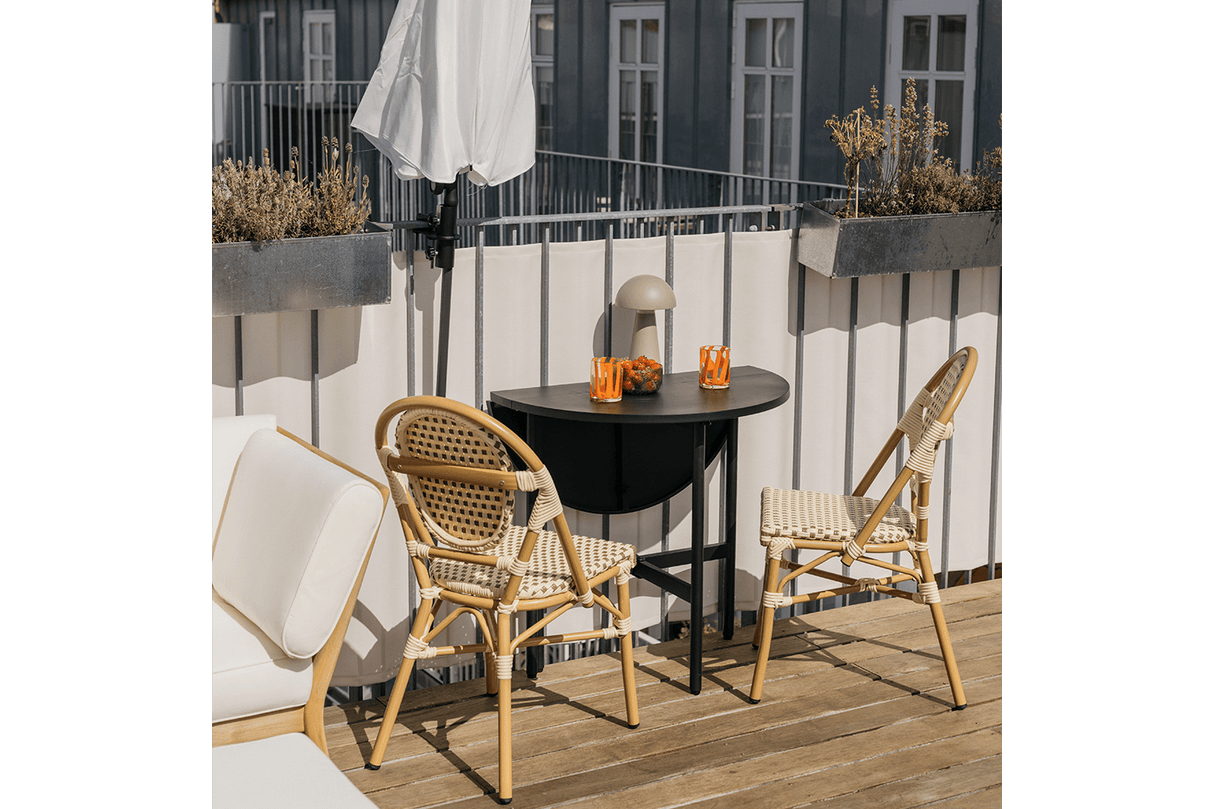 Clara metal gateleg table Ø80 cm