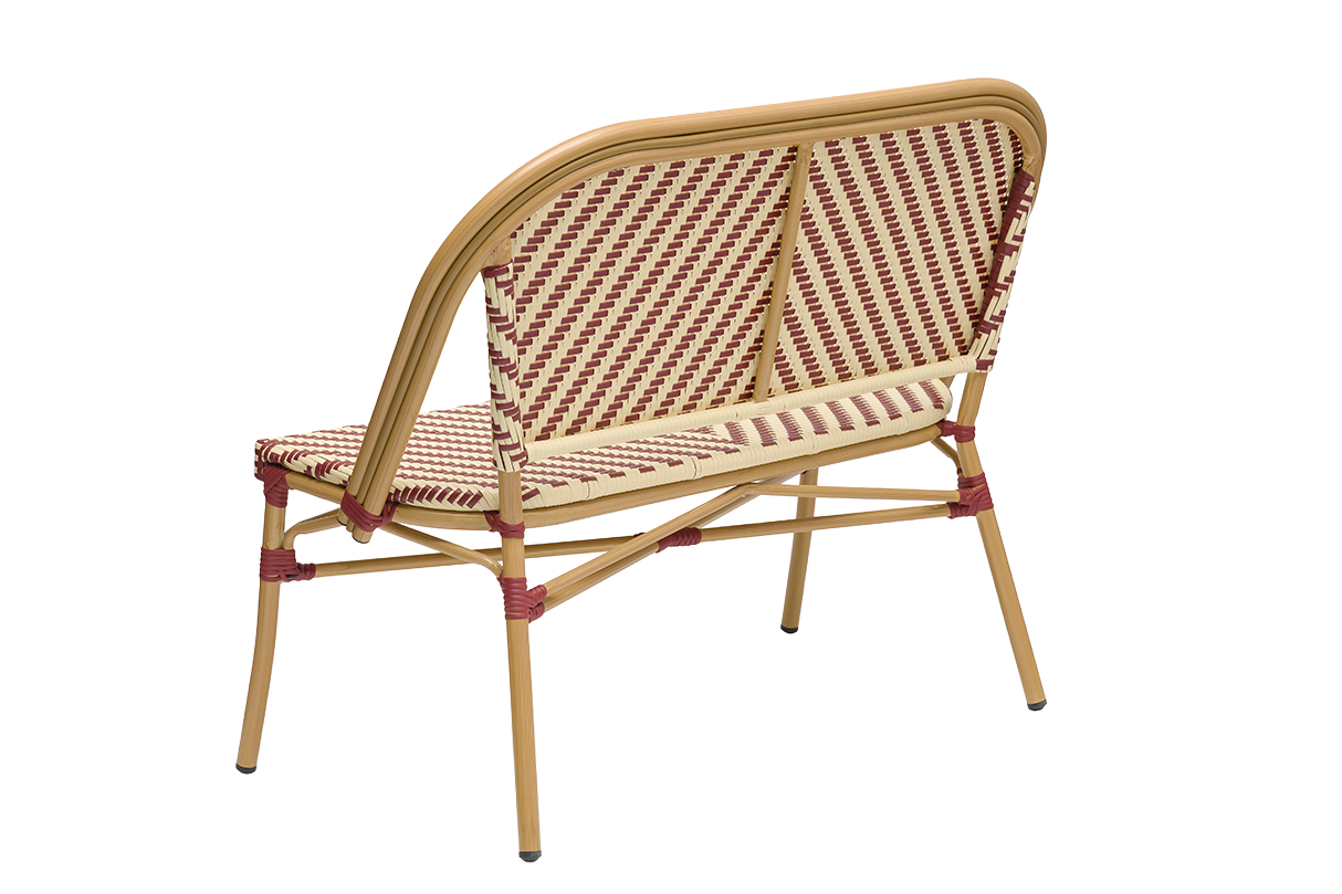 Claudine bench in French weave 108 cm