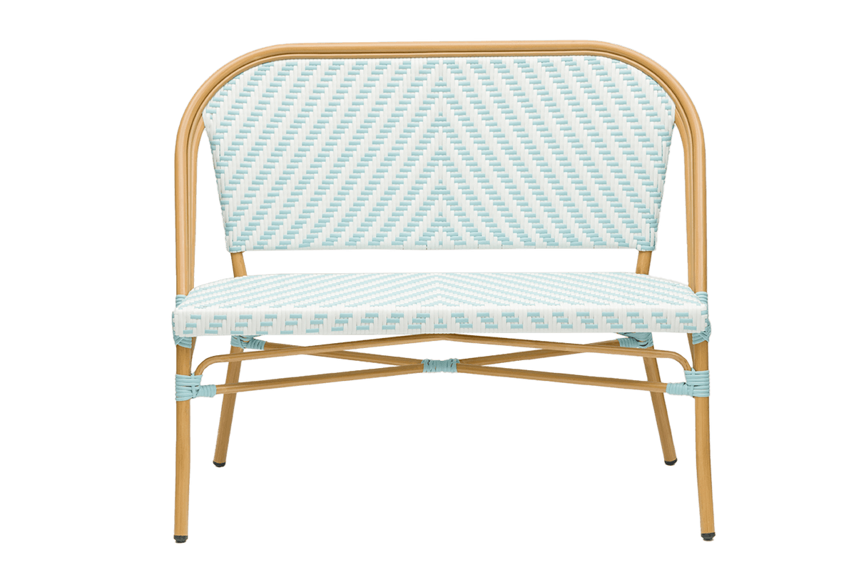 Claudine bench in French weave 108 cm