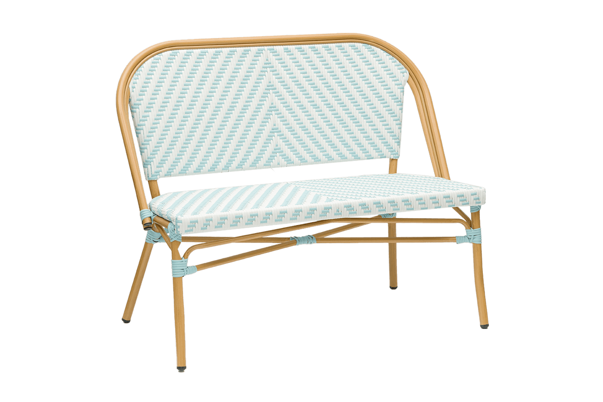 Claudine bench in French weave 108 cm