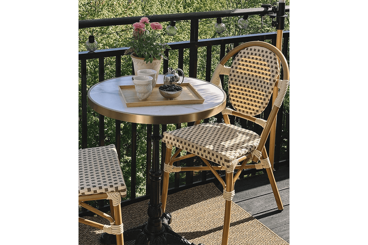 Madeleine café table in sintered stone Ø60 cm