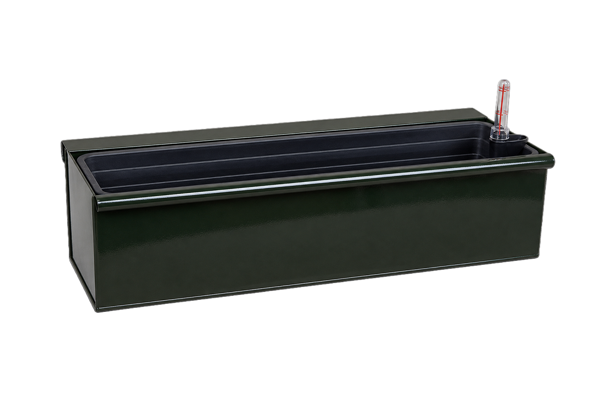 Esther green balcony flower box with self-watering system 60 / 80 cm