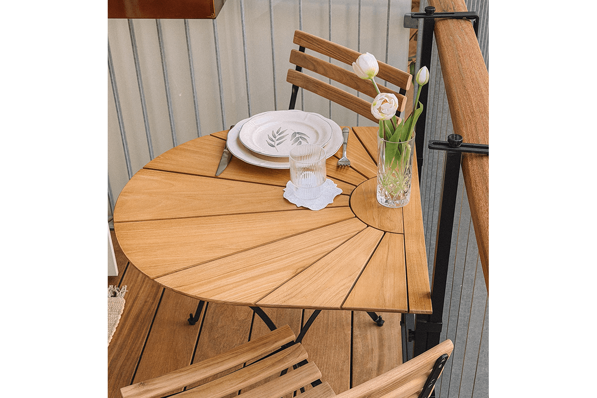 Galina teak hanging table 60 x 60 cm
