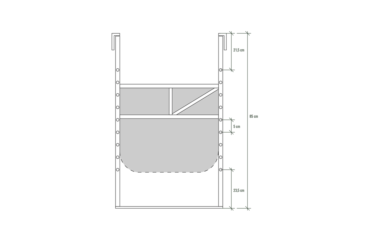 Ida teak hanging table 60 x 60 cm