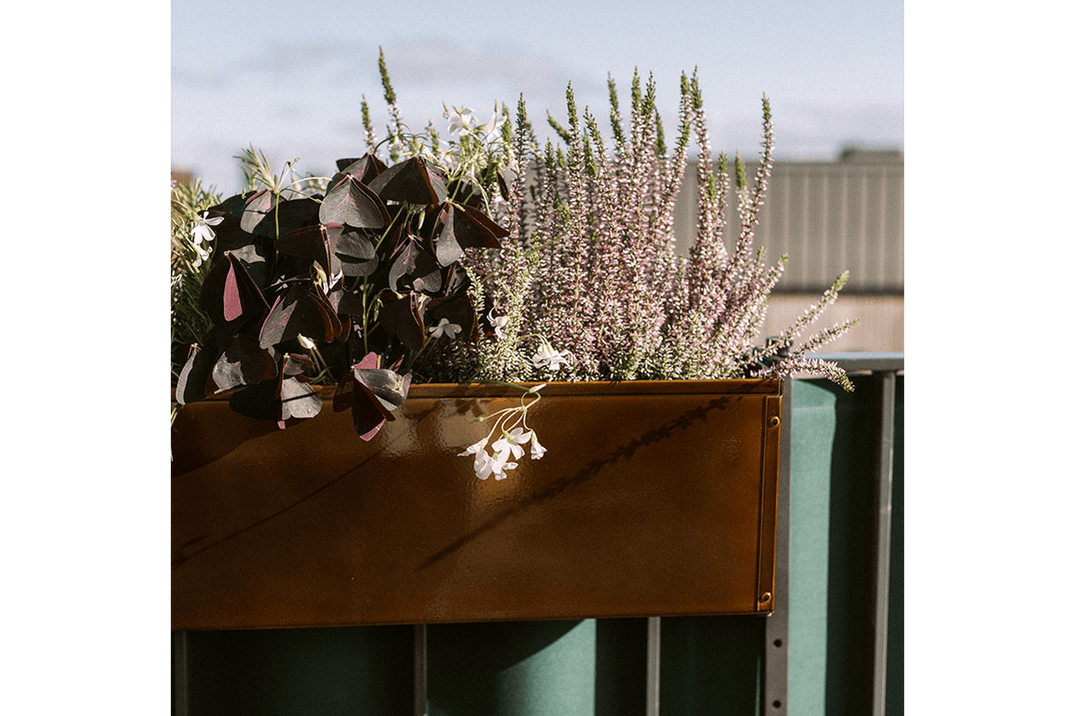 Liva copper balcony flower box 60 / 80 / 100 cm