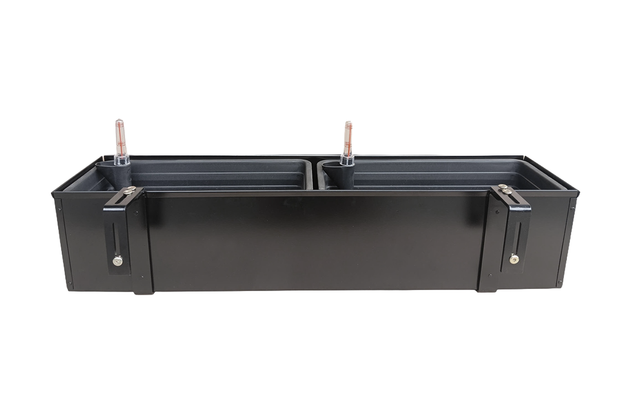 Liva black balcony flower box with self-watering system 60 / 80 / 100 cm