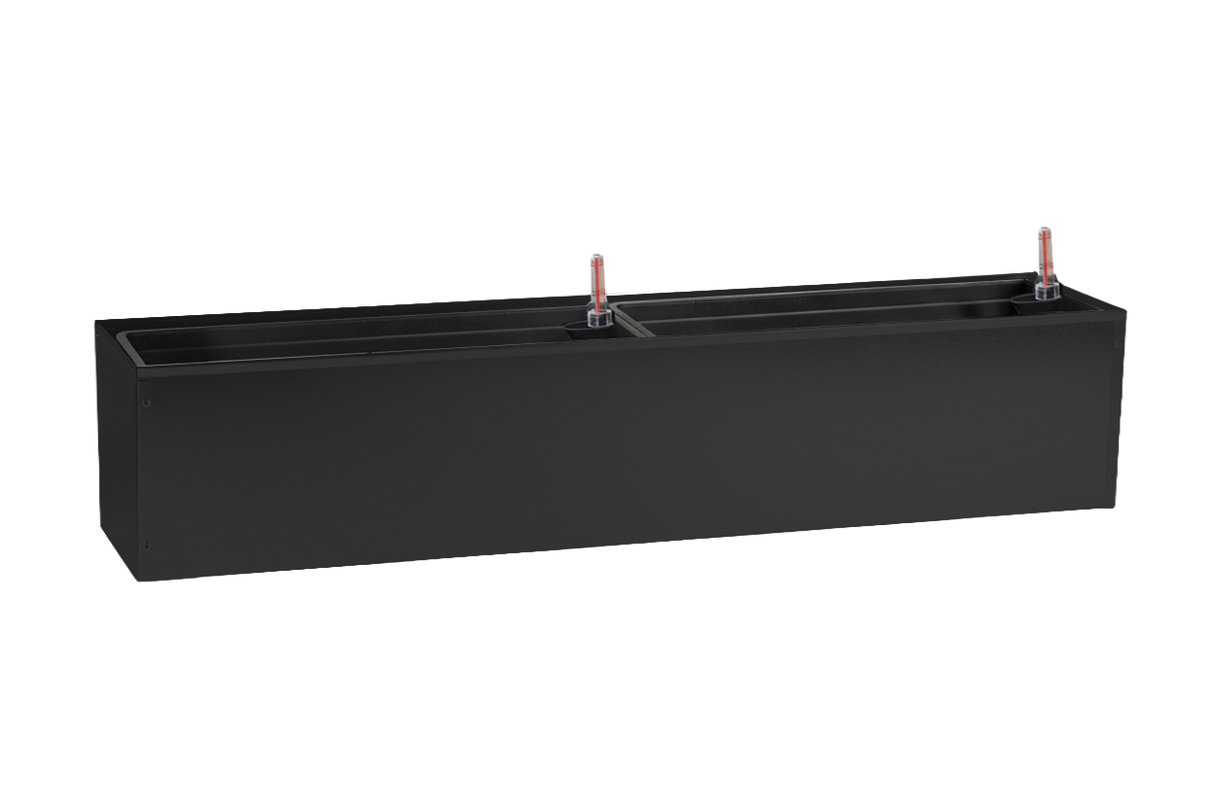 Liva black balcony flower box with self-watering system 60 / 80 / 100 cm