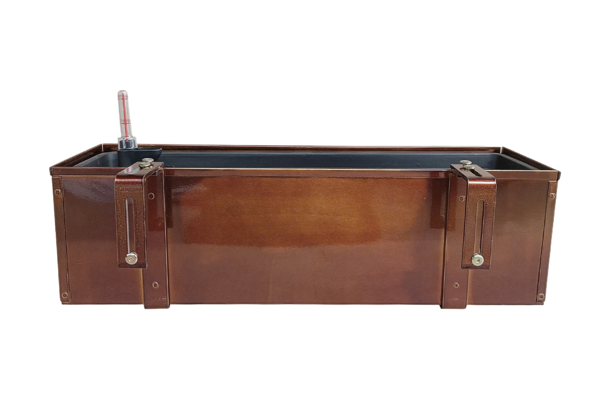 Liva copper balcony flower box with self-watering system 60 / 80 / 100 cm