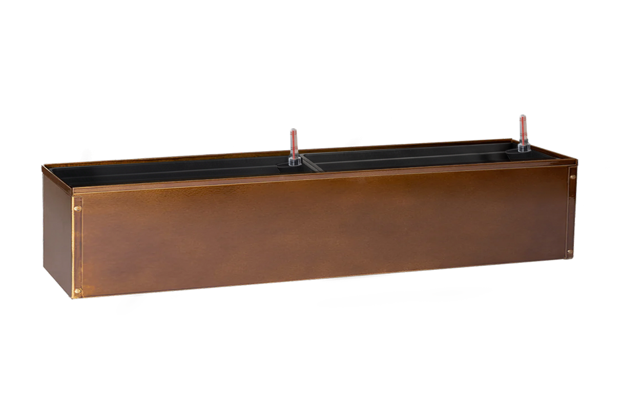Liva copper balcony flower box with self-watering system 60 / 80 / 100 cm