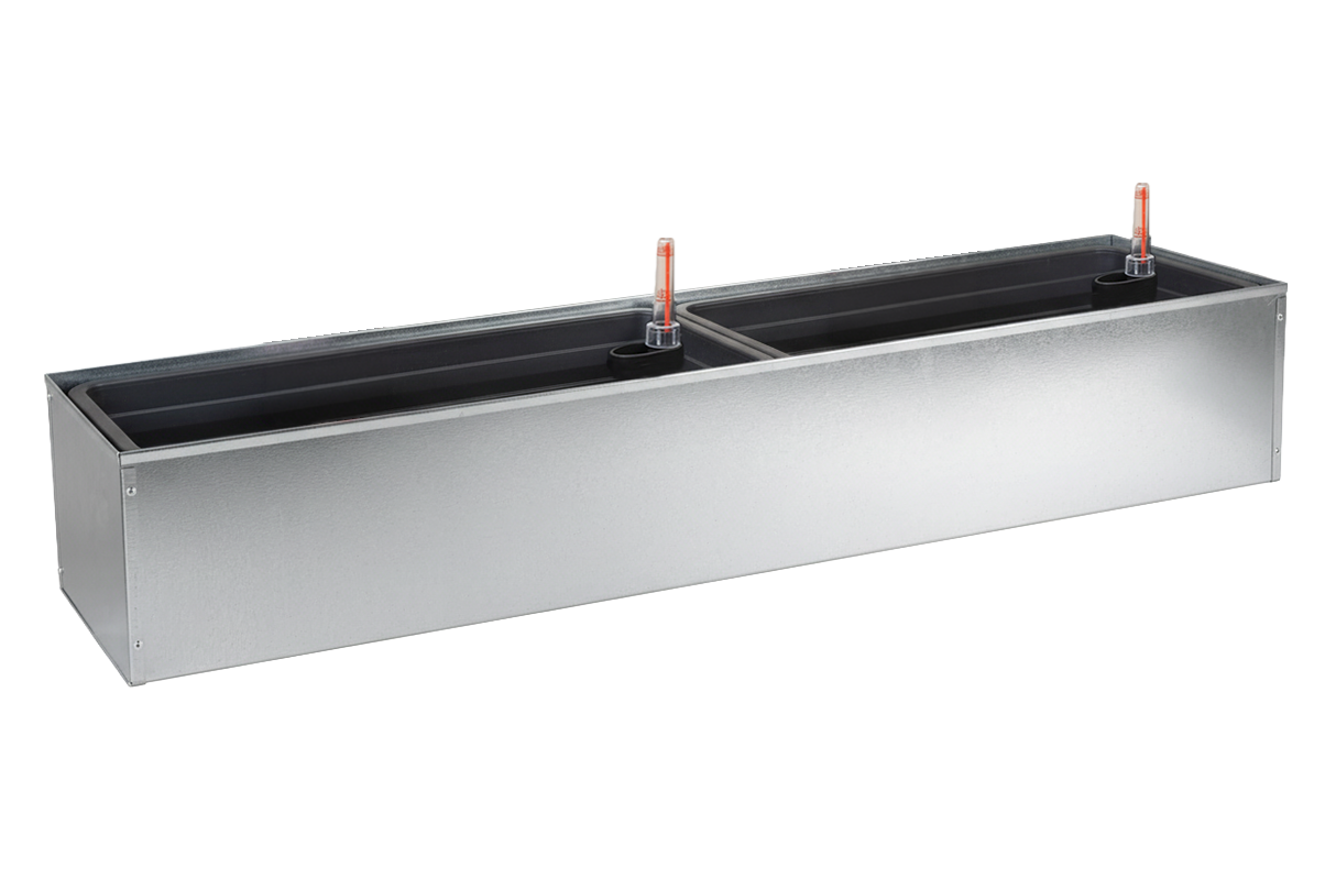 Liva galvanized balcony flower box with self-watering system 60 / 80 / 100 cm