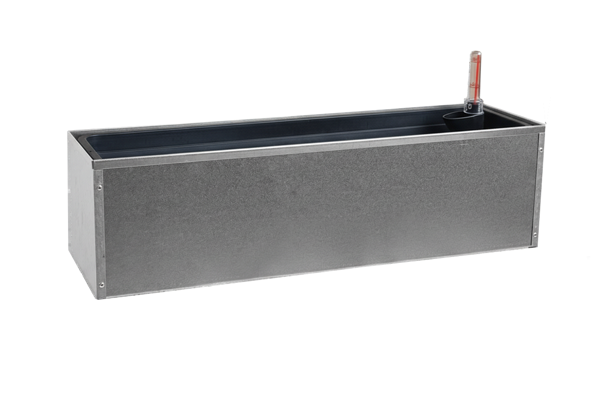 Liva galvanized balcony flower box with self-watering system 60 / 80 / 100 cm