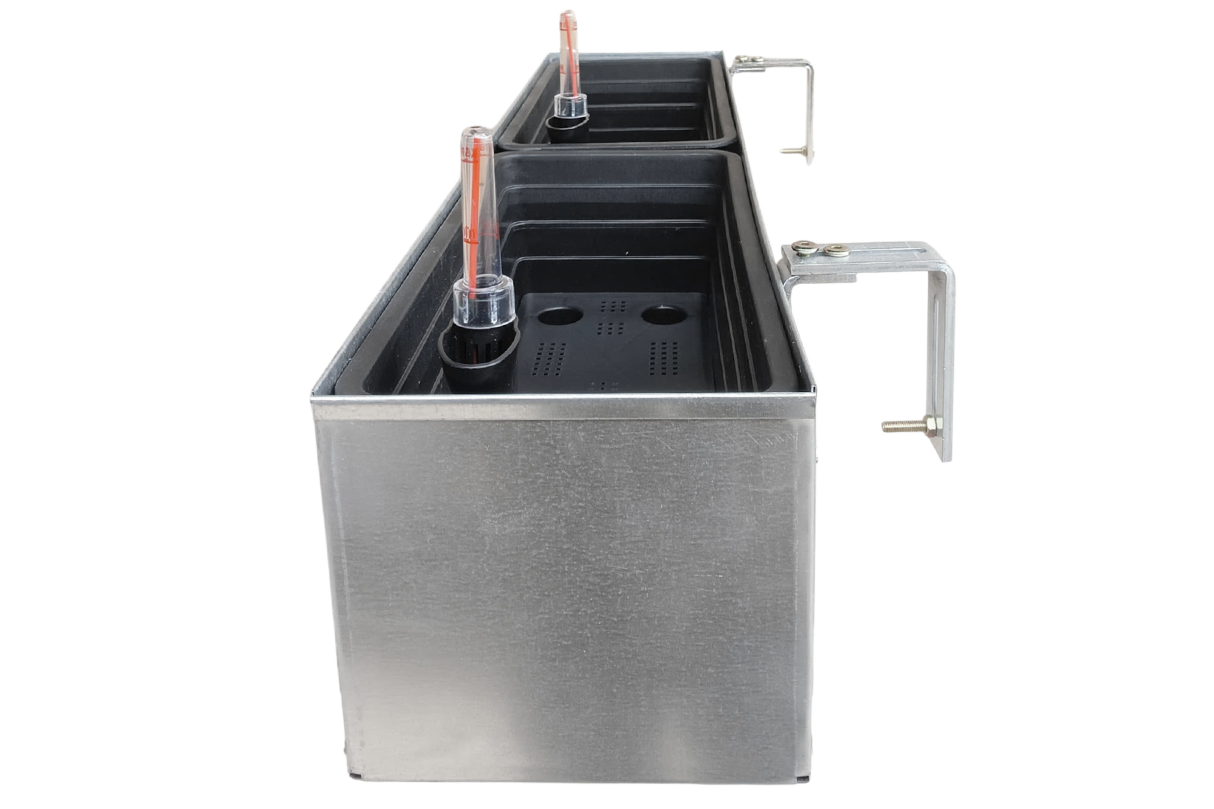 Liva galvanized balcony flower box with self-watering system 60 / 80 / 100 cm