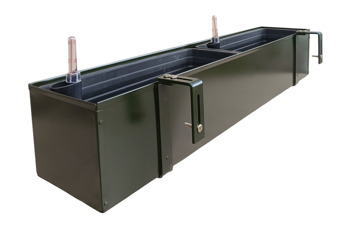 Liva dark green balcony flower box with self-watering system 60 / 80 / 100 cm