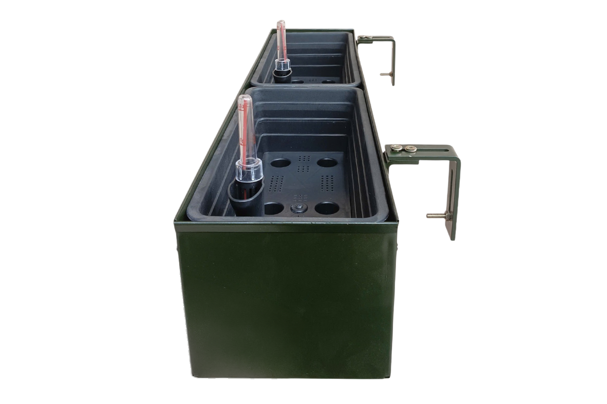 Liva dark green balcony flower box with self-watering system 60 / 80 / 100 cm