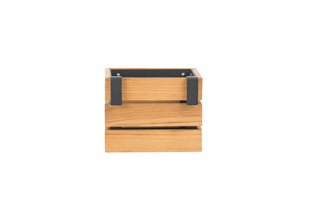 Mille teak plant box for wall grid 17 x 17 cm