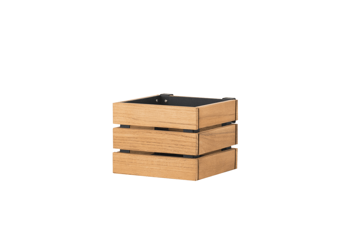 Mille teak plant box for wall grid 17 x 17 cm