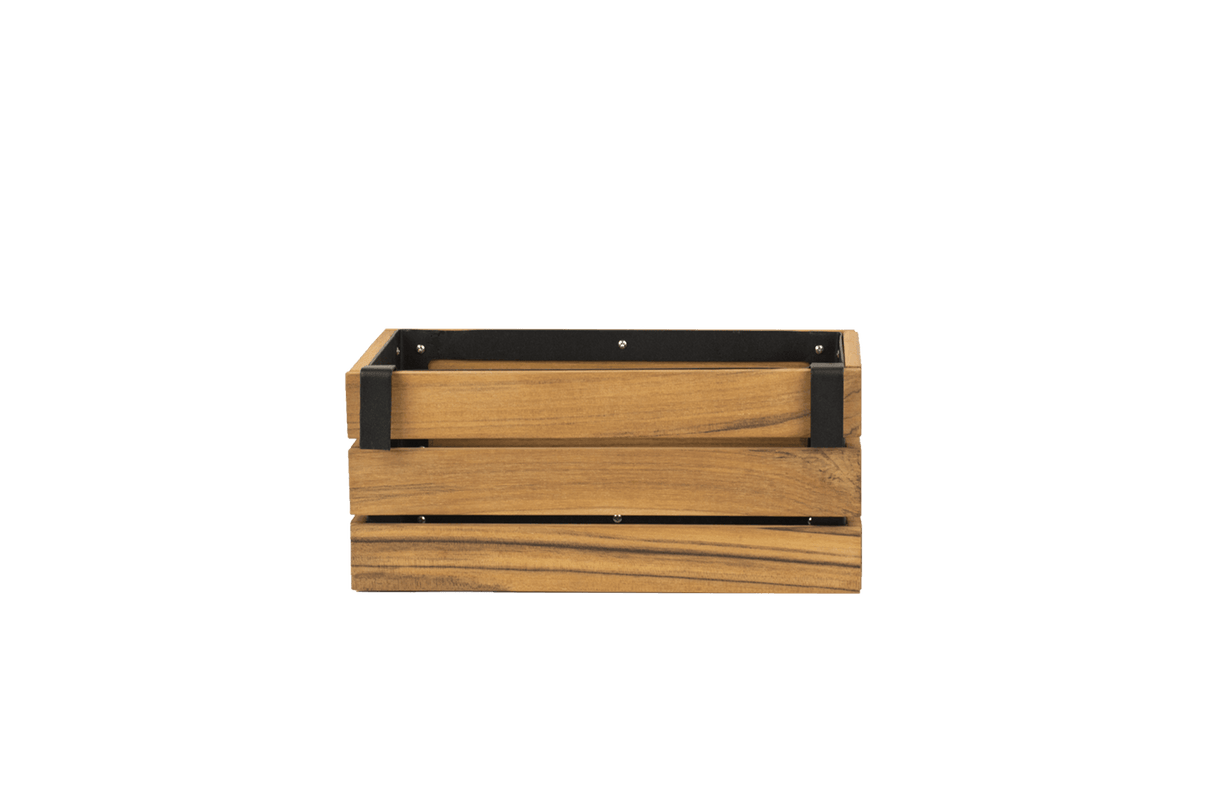 Mille teak plant box for wall grid 30 x 17 cm