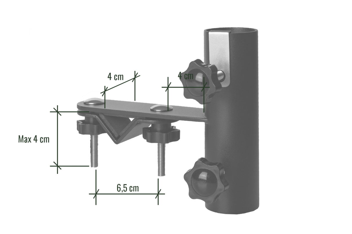 Milo parasol bracket for round handrails