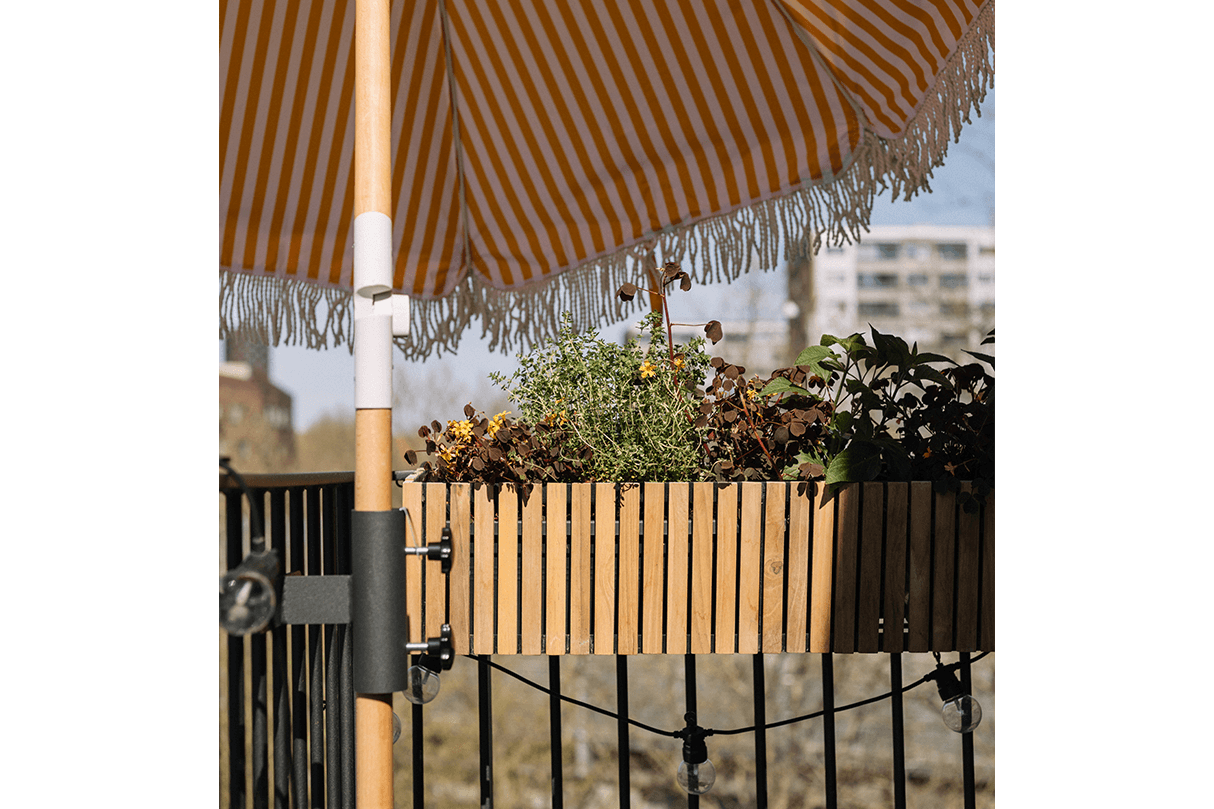 Molly teak balcony flower box 40 / 60 / 80 cm