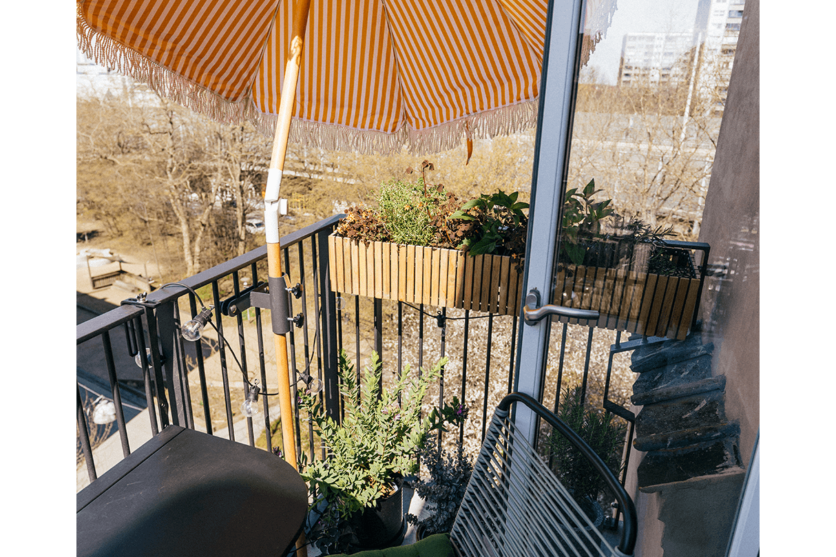 Molly teak balcony flower box 40 / 60 / 80 cm