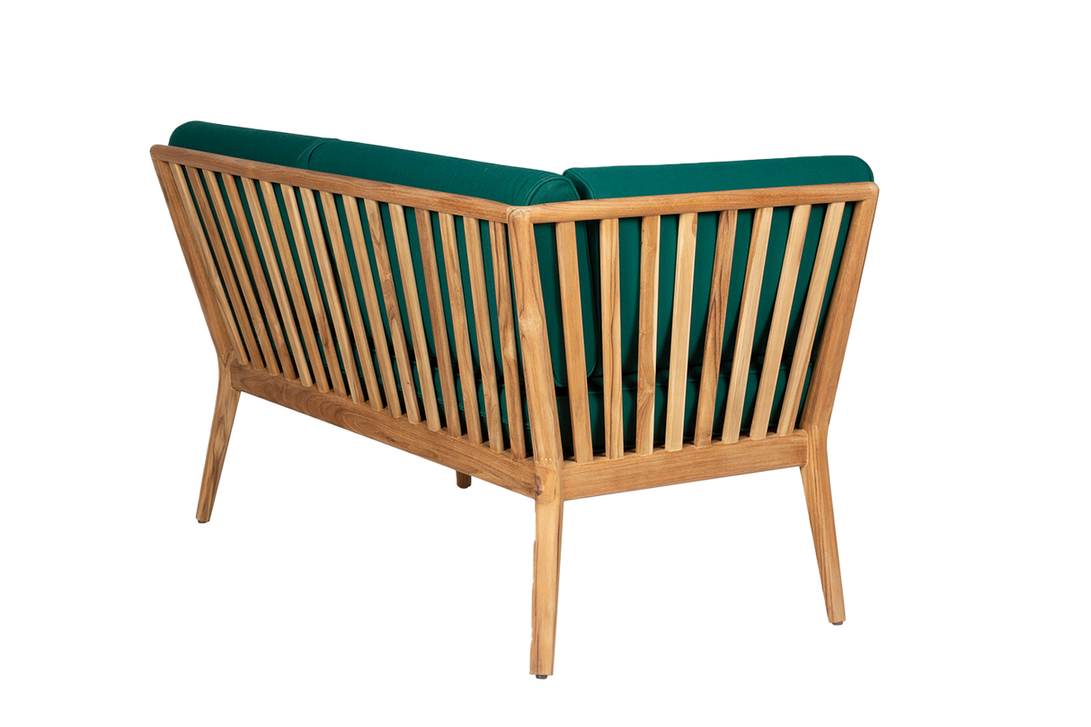 Sienna teak high back lounge sofa - left