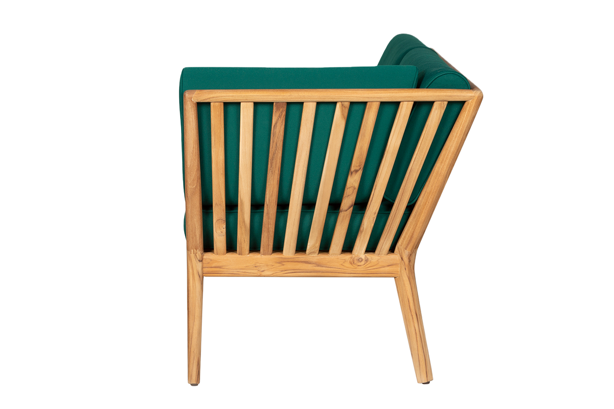 Sienna teak high back lounge sofa - right