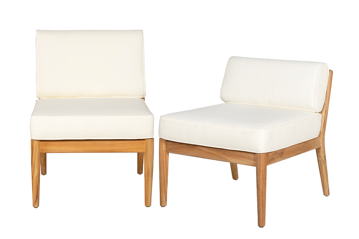 Sienna teak high back lounge sofa - middle