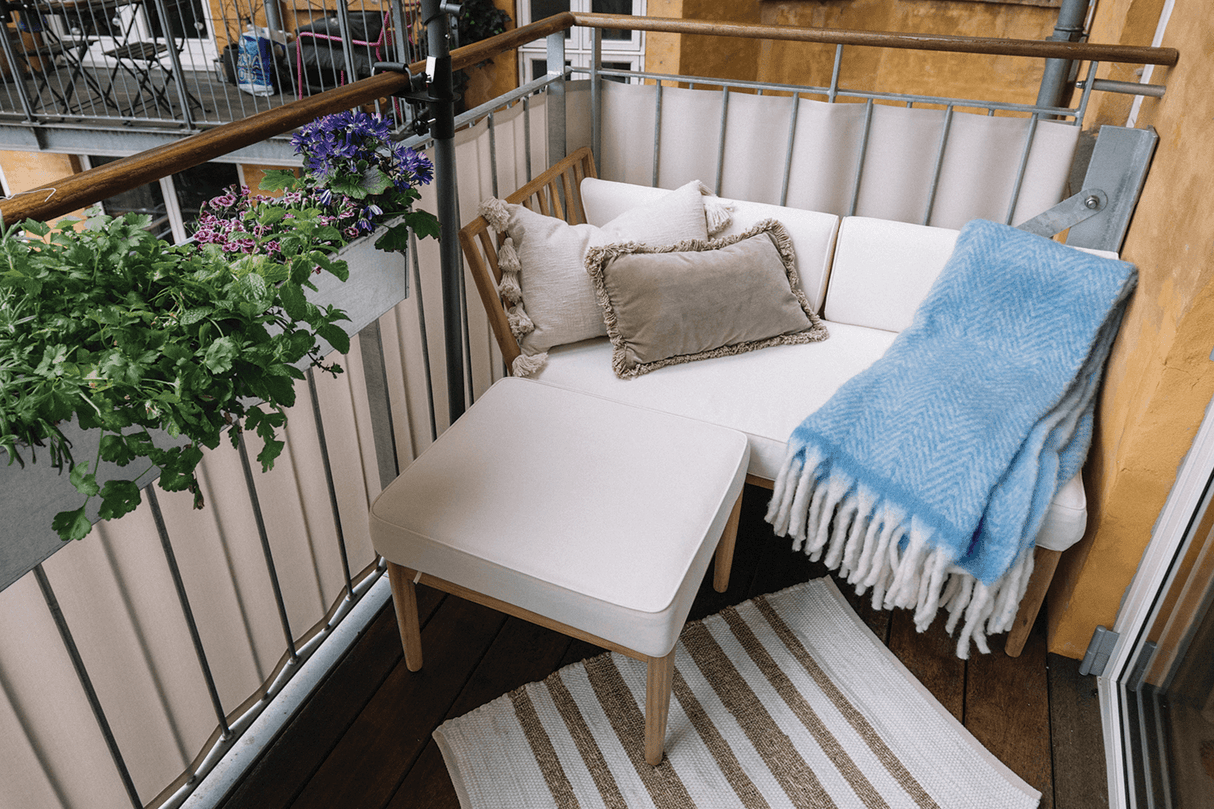 Sienna teak pouf / table