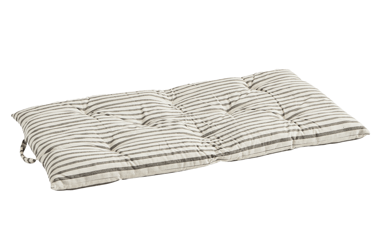 Striped offwhite grey mattress 60 x 100 cm