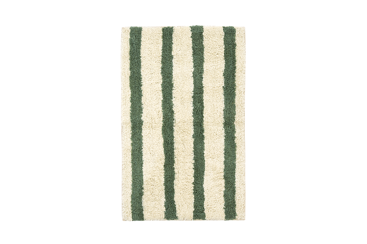 Striped tufted bath mat 50x80 cm