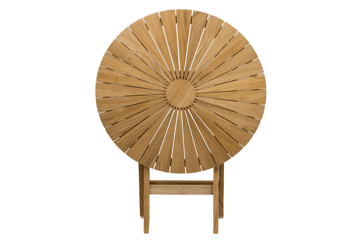 Rozette teak folding table Ø70 cm