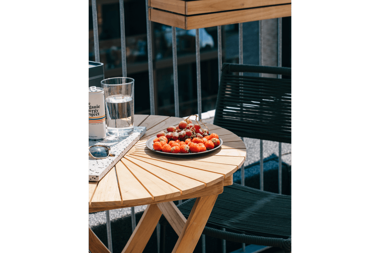 Rozette teak folding table Ø70 cm