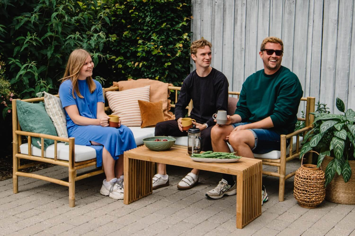 Beate bamboo lounge sofa - left