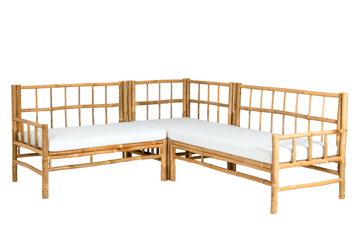 Beate bamboo lounge sofa - left