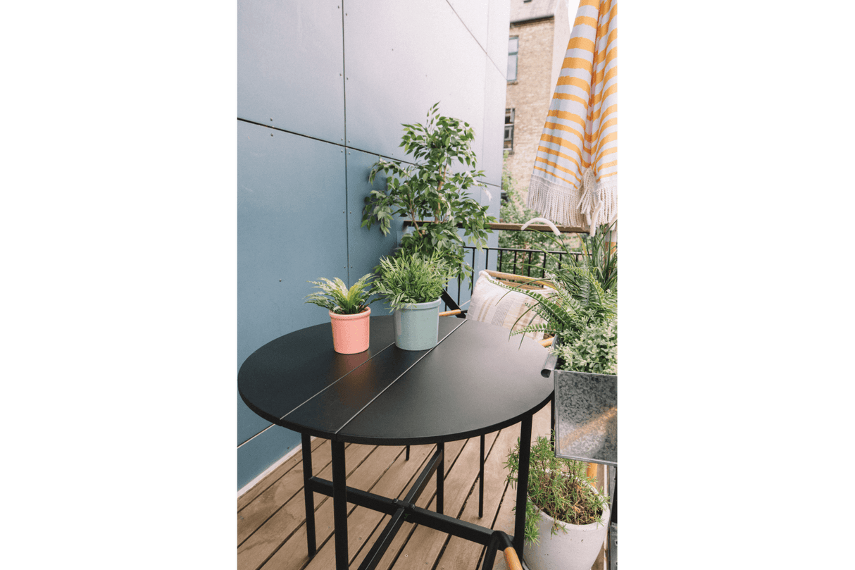 Clara metal gateleg table Ø80 cm