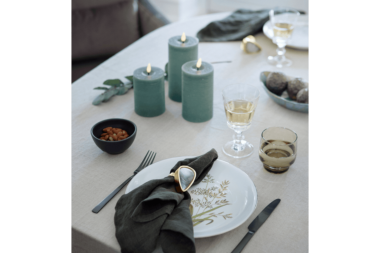 LED rustic block candles Ø7 cm