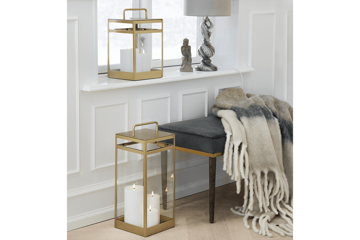 LED rustic block candles Ø7 cm