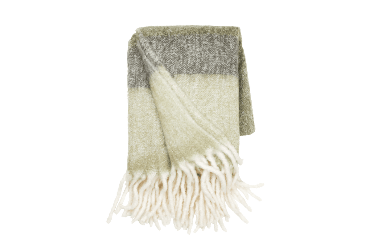 Mathea wool blanket with stripes Balcony Living Cph