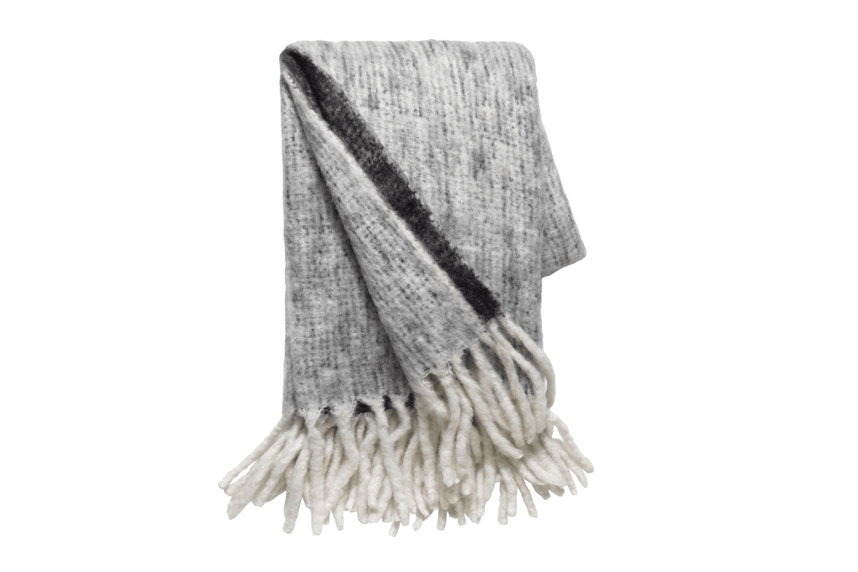 Mathea wool blanket with herringbone pattern