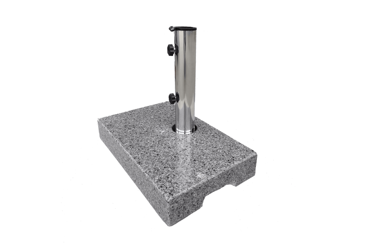 Hugo parasol base in light grey granite for several weight classes