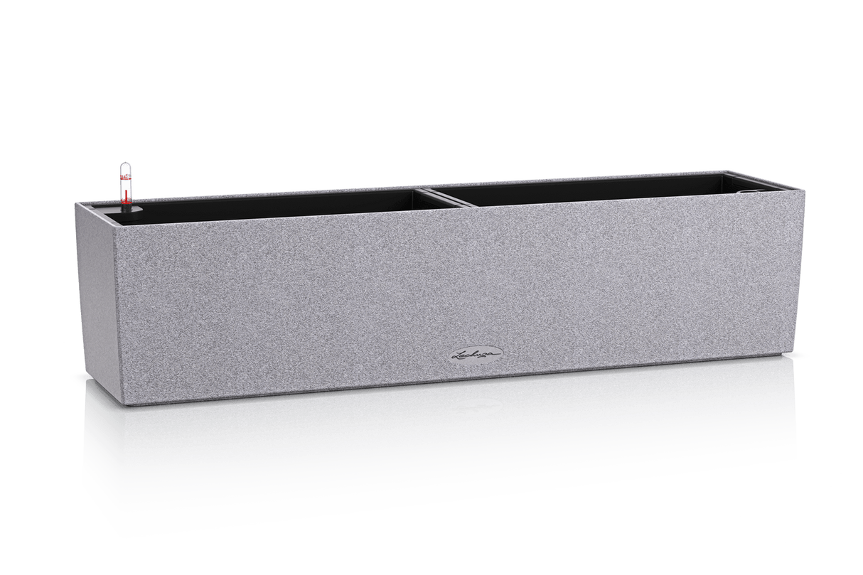 Stone balcony flower box with self watering system 80 cm