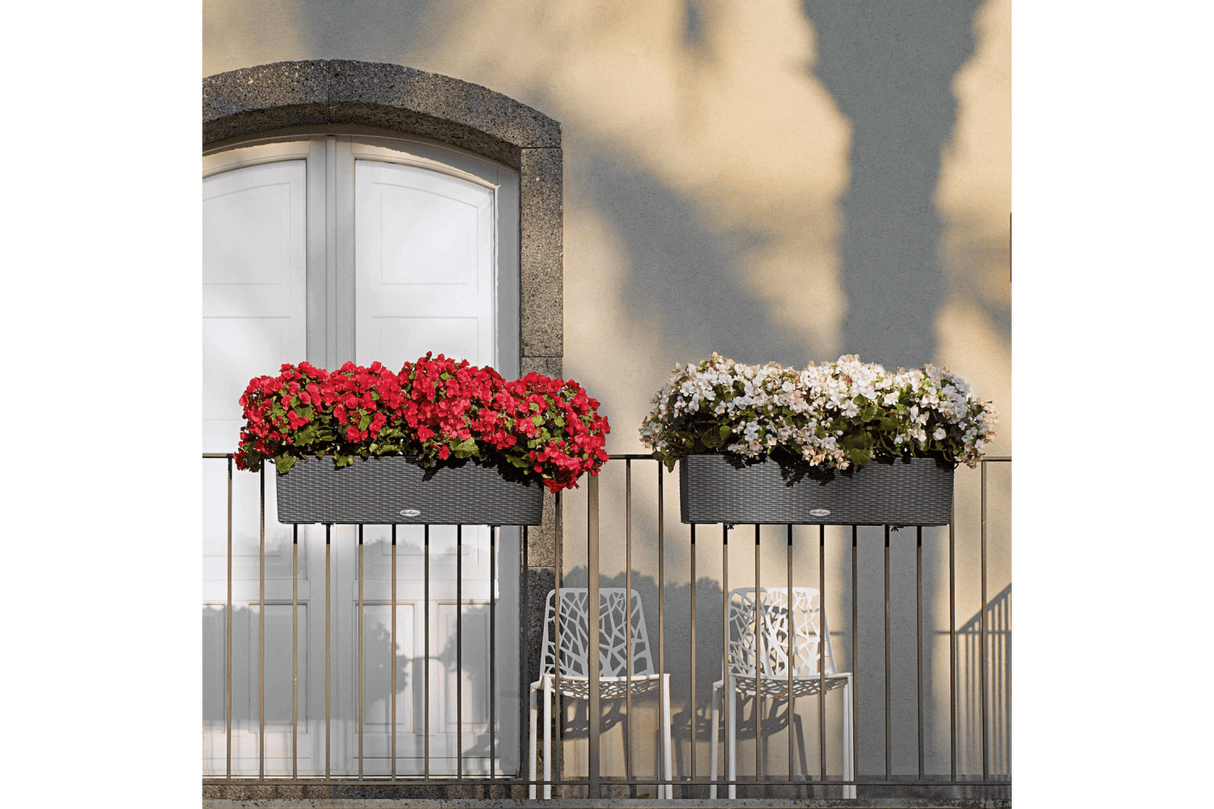 Cottage balcony flower box with self watering system 80 cm