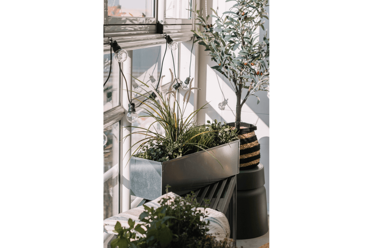 Liva galvanized iron balcony flower box without bracket 60 / 80 / 100 cm