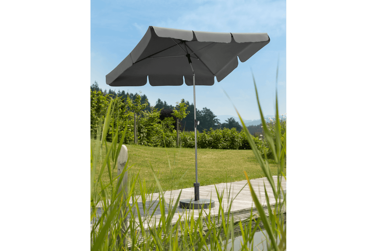 Locarno solid color parasol with tilt 180 x 120 cm
