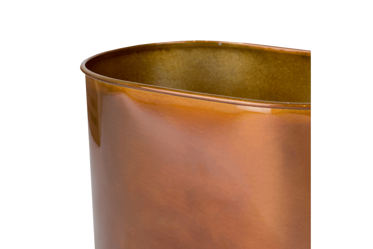 Ovalina copper plant box for wall grid 30 x 17 cm