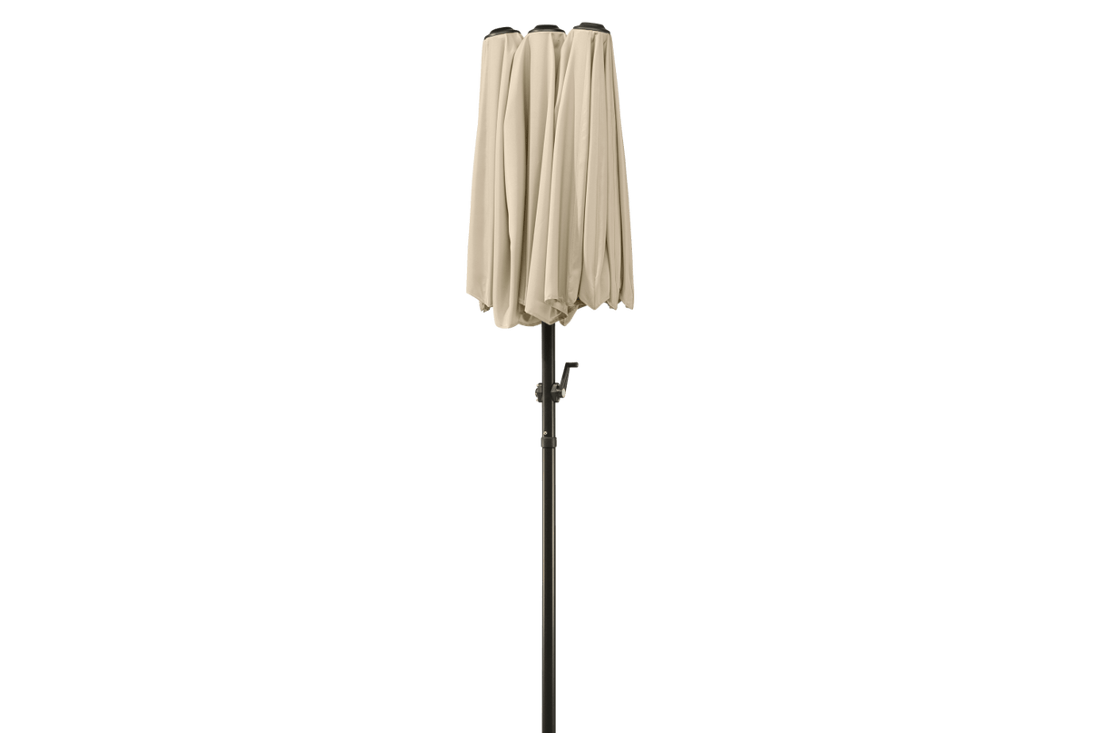 Salerno solid color parasol with hoist and tilt 300 x 150 cm